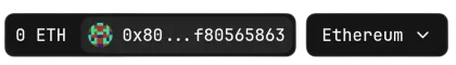 Screenshot of the button when an account is connected.